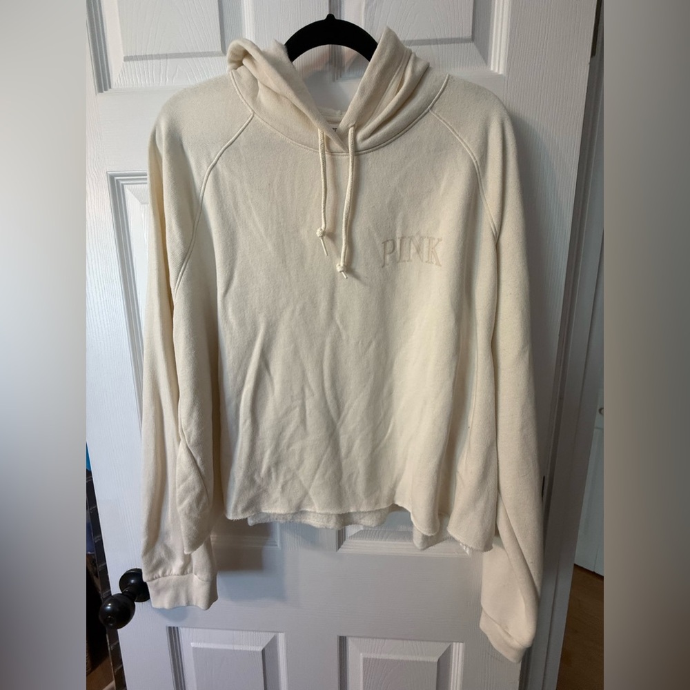 PINK Victoria's Secret Off-White Hoodie